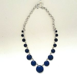 Dark Blue pendants necklace